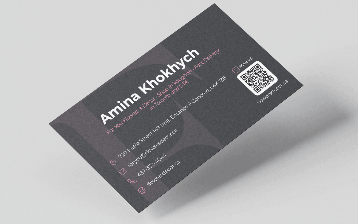 Flowers Decor Business Card Model