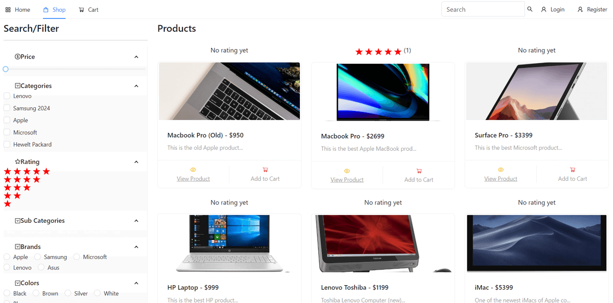 Shop Page