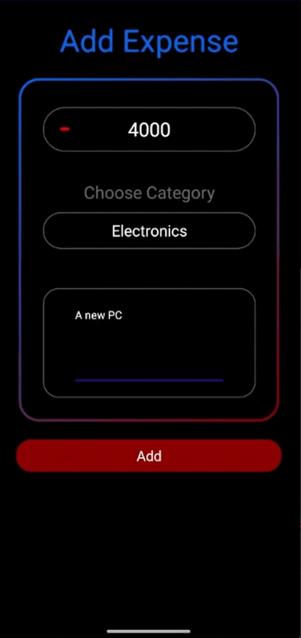Add Expense Screen