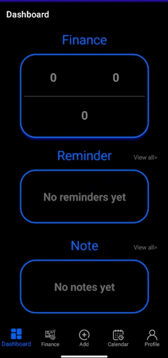 Dashboard Screen