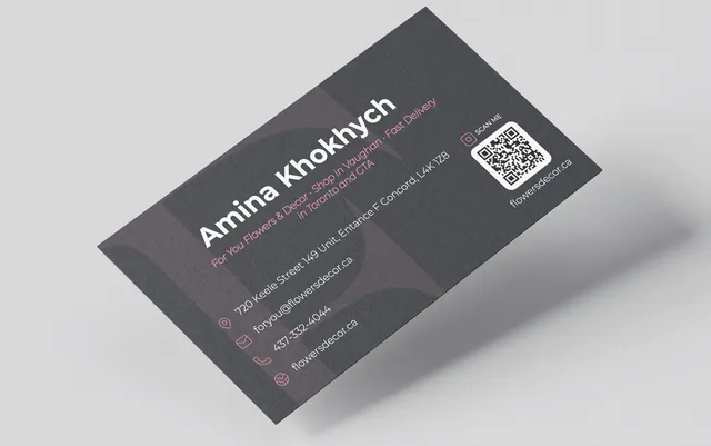Flowers Decor Business Card Model