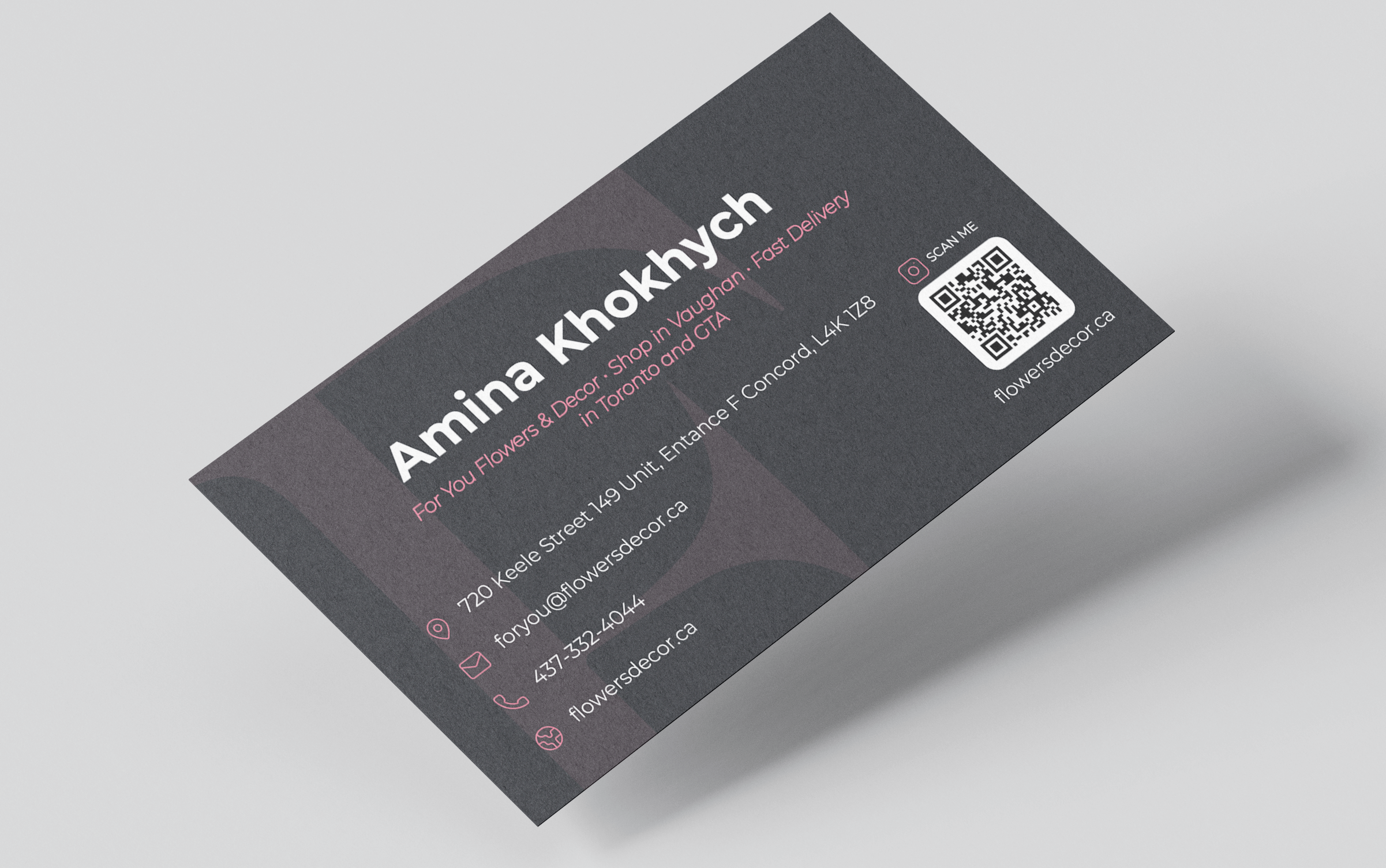 Flowers Decor Business Card Model